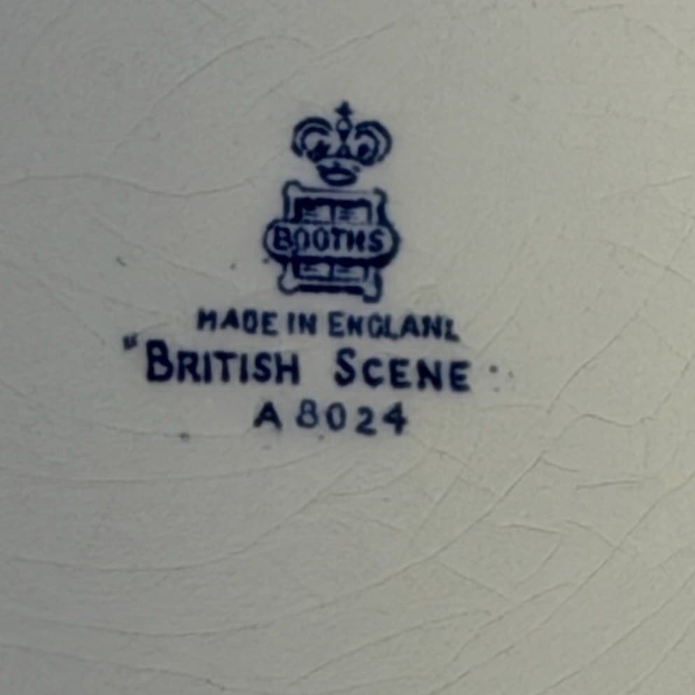 Booths England RetiredA8024 'British Scenery Blue' 7.5" Salad Plate-Rare - Thumbnail 8