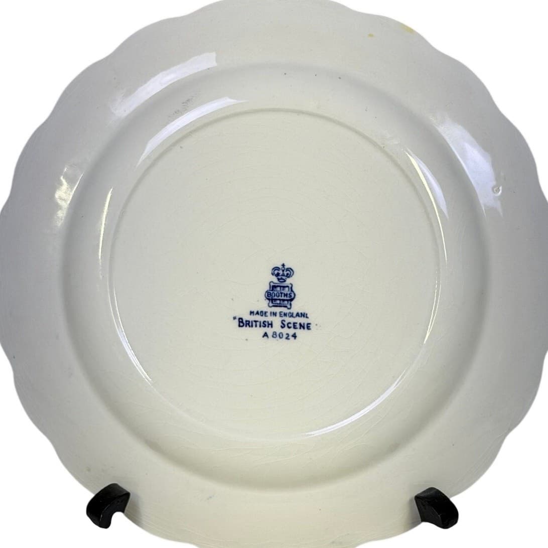 Booths England RetiredA8024 'British Scenery Blue' 7.5" Salad Plate-Rare - Thumbnail 7