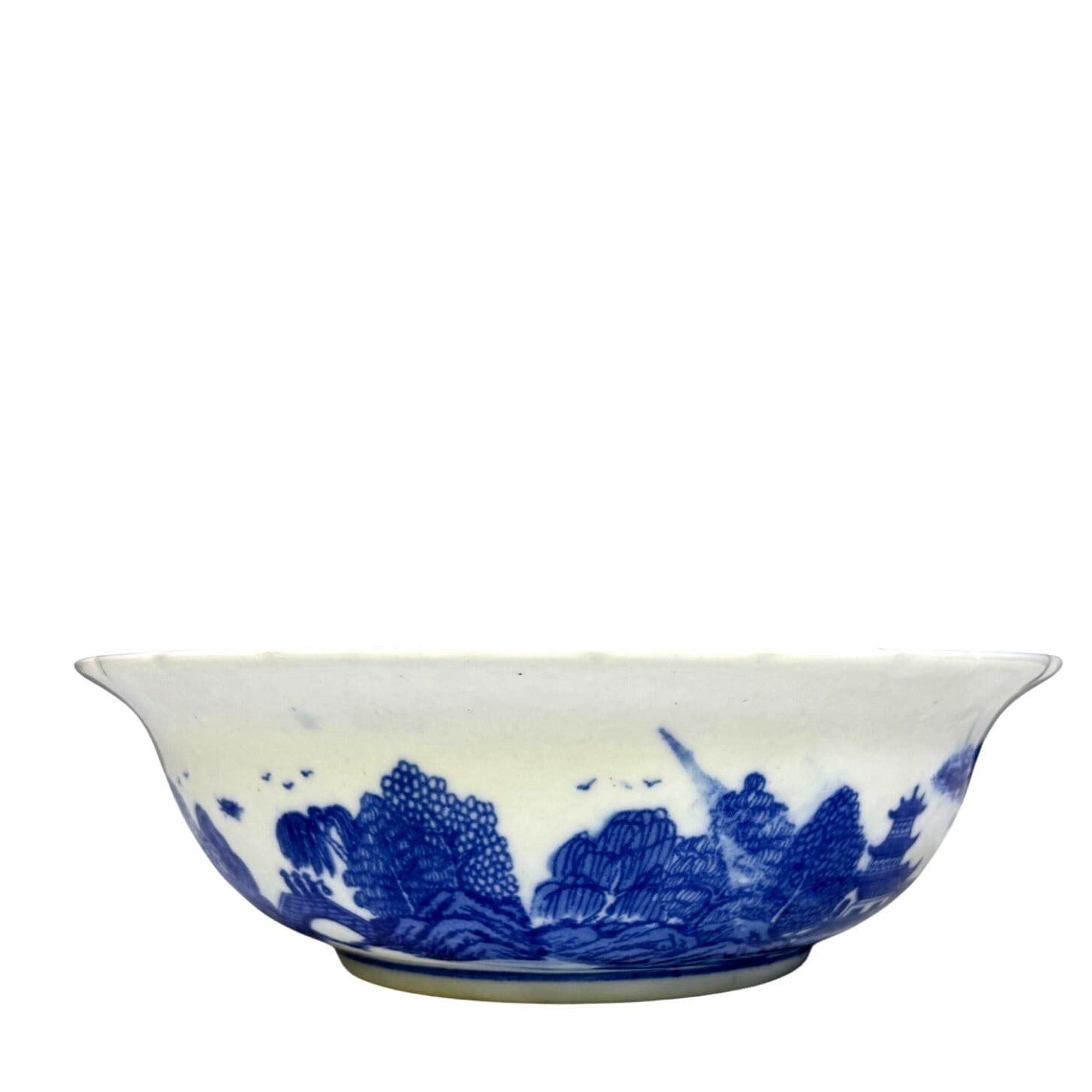 Antique Victoria Ware Ironstone Heavy Blue and White 9.25" Presentation Bowl - Thumbnail 8