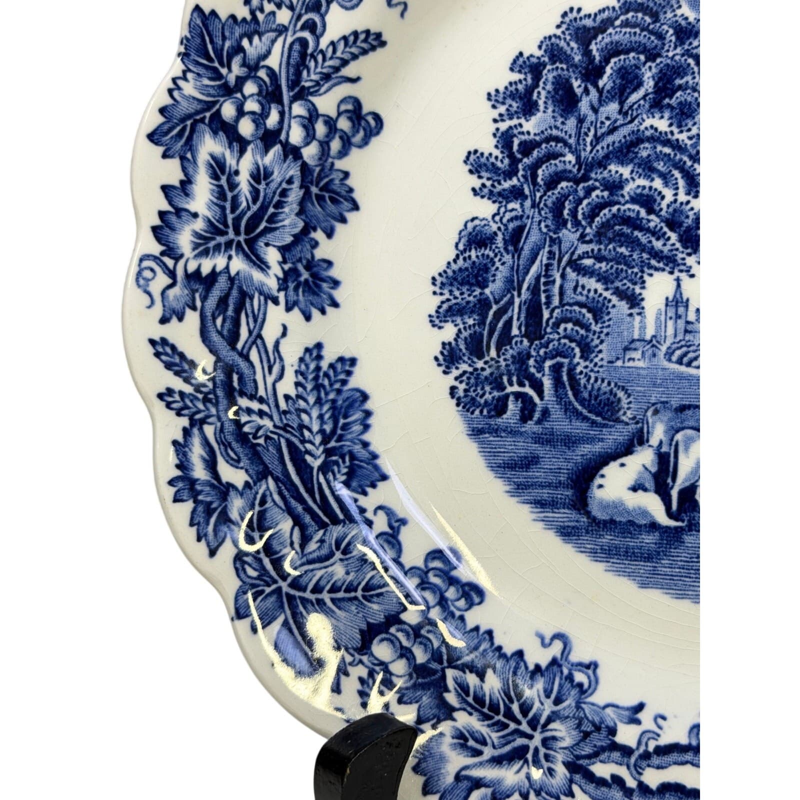 Booths England RetiredA8024 'British Scenery Blue' 7.5" Salad Plate-Rare - Thumbnail 3