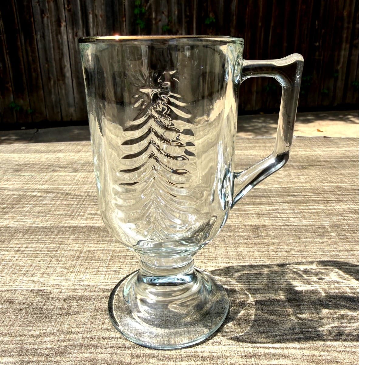 Indiana Glass Retired 1990's 'Holiday Gold' Footed Irish Coffee Mugs-Set of 4 - Thumbnail 2