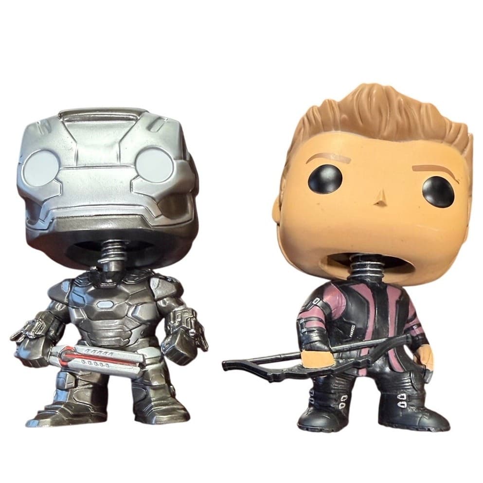 Funko Pop Marvel Hawkeye & War Machine Loose Figure Lot Avengers No Box