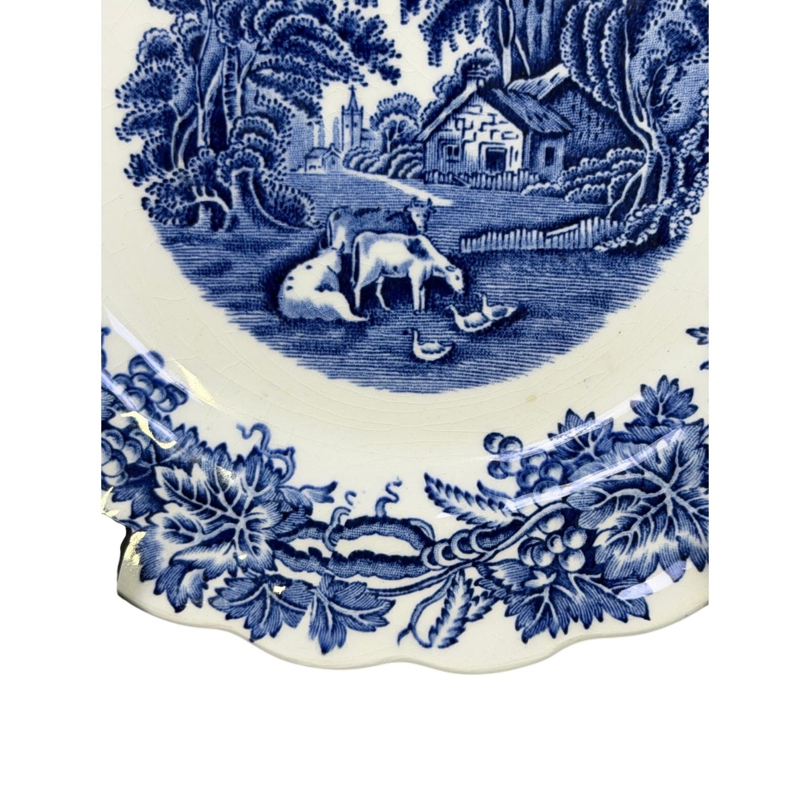 Booths England RetiredA8024 'British Scenery Blue' 7.5" Salad Plate-Rare - Thumbnail 6
