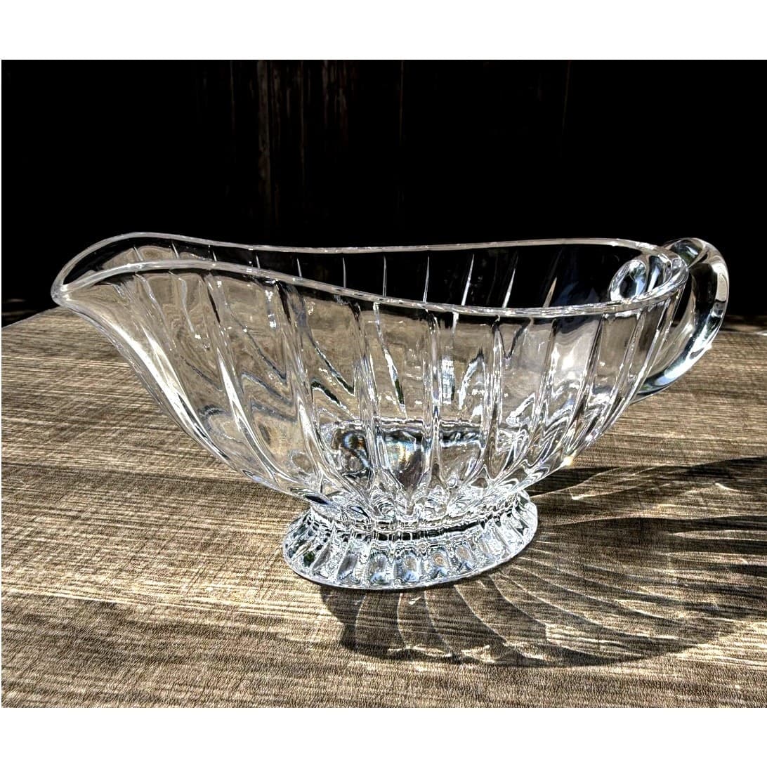 Mikasa Retired 1987-2010 'Park Lane' Crystal 9" Sauce/Gravy Boat-Excellent - Thumbnail 2