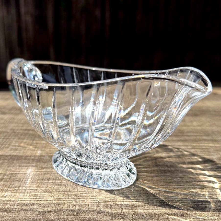 Mikasa Retired 1987-2010 'Park Lane' Crystal 9" Sauce/Gravy Boat-Excellent - Thumbnail 4