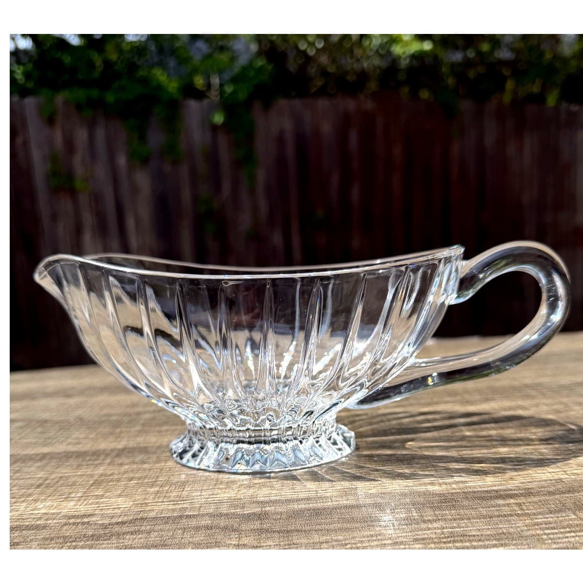 Mikasa Retired 1987-2010 'Park Lane' Crystal 9" Sauce/Gravy Boat-Excellent - Thumbnail 3