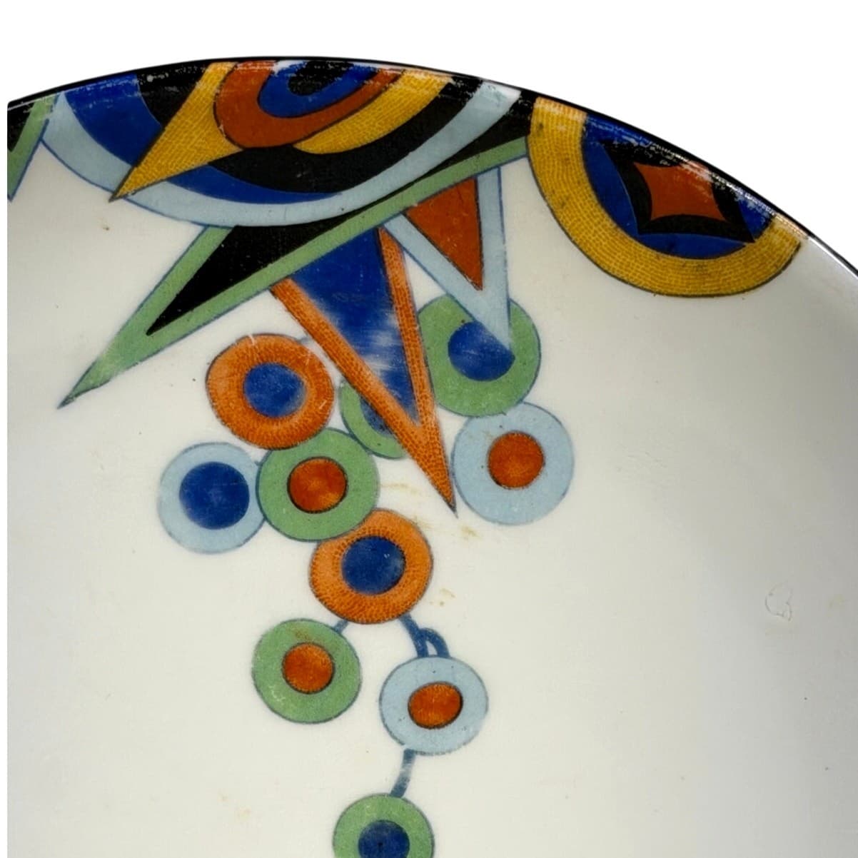 Germany Retired 'GMY36' Collection Black Rim Vintage Handled 8" Cake Plate-Rare - Thumbnail 3