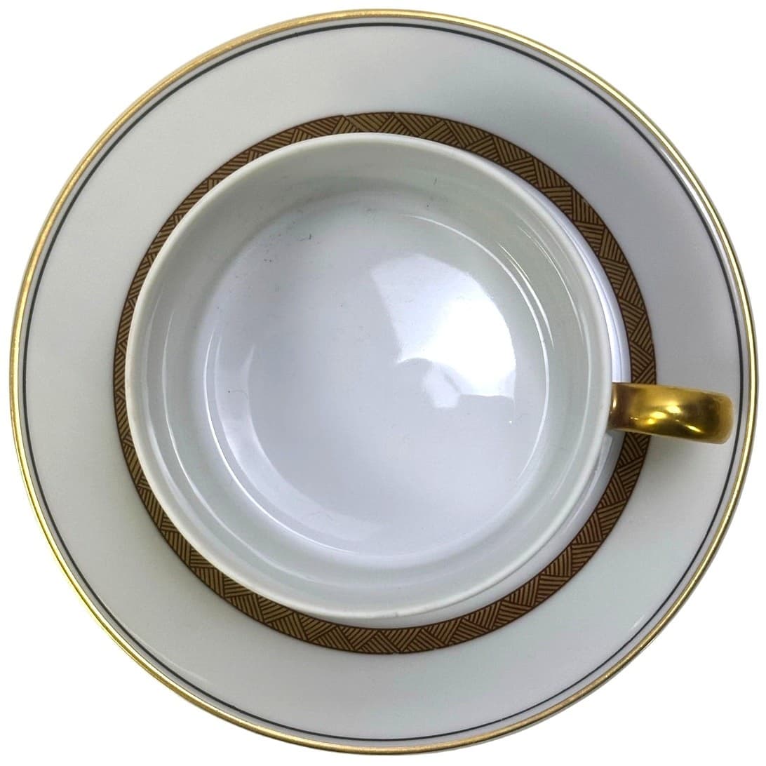 Fitz & Floyd 1979 Retired 'Fleur Orientale Cinnabar' Cup and Saucer-Set of 4 - Thumbnail 3