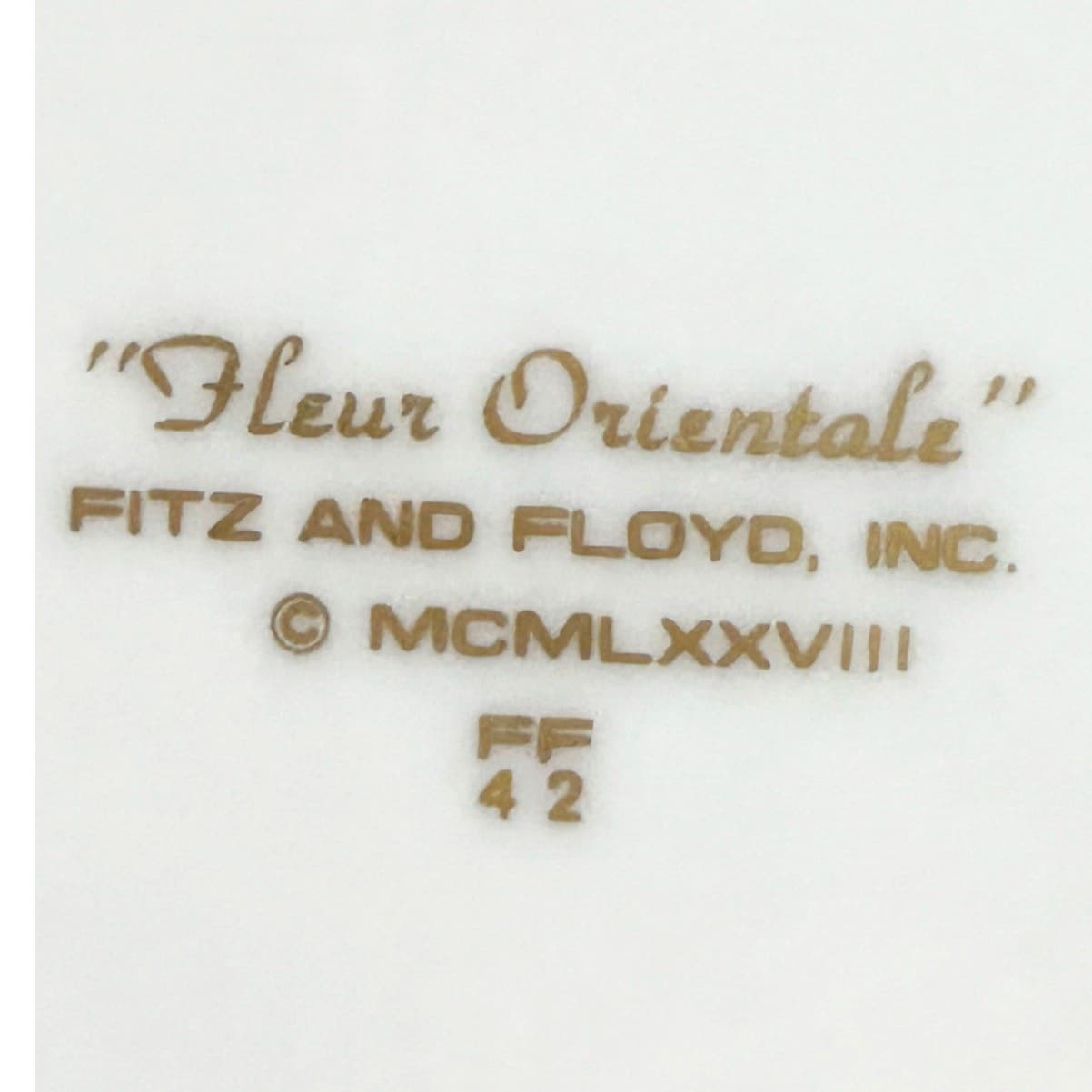 Fitz & Floyd 1979 Retired 'Fleur Orientale Cinnabar' 7.5" Salad Plates-Set of 4 - Thumbnail 4