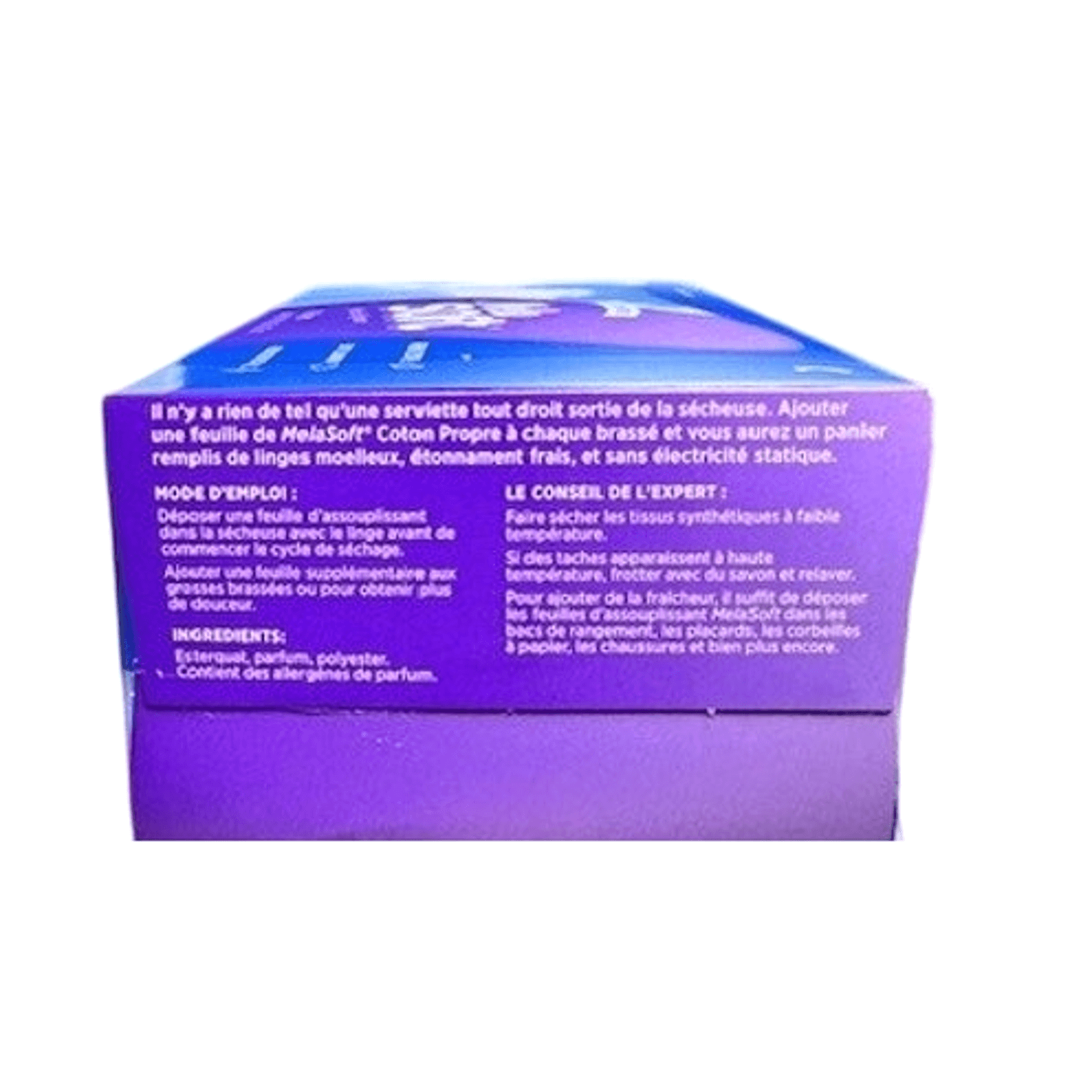 Melaleuca Ecosense Clean Cotton MelaSoft 16 oz Dryer Sheets-100 Sheets in Box - Thumbnail 2