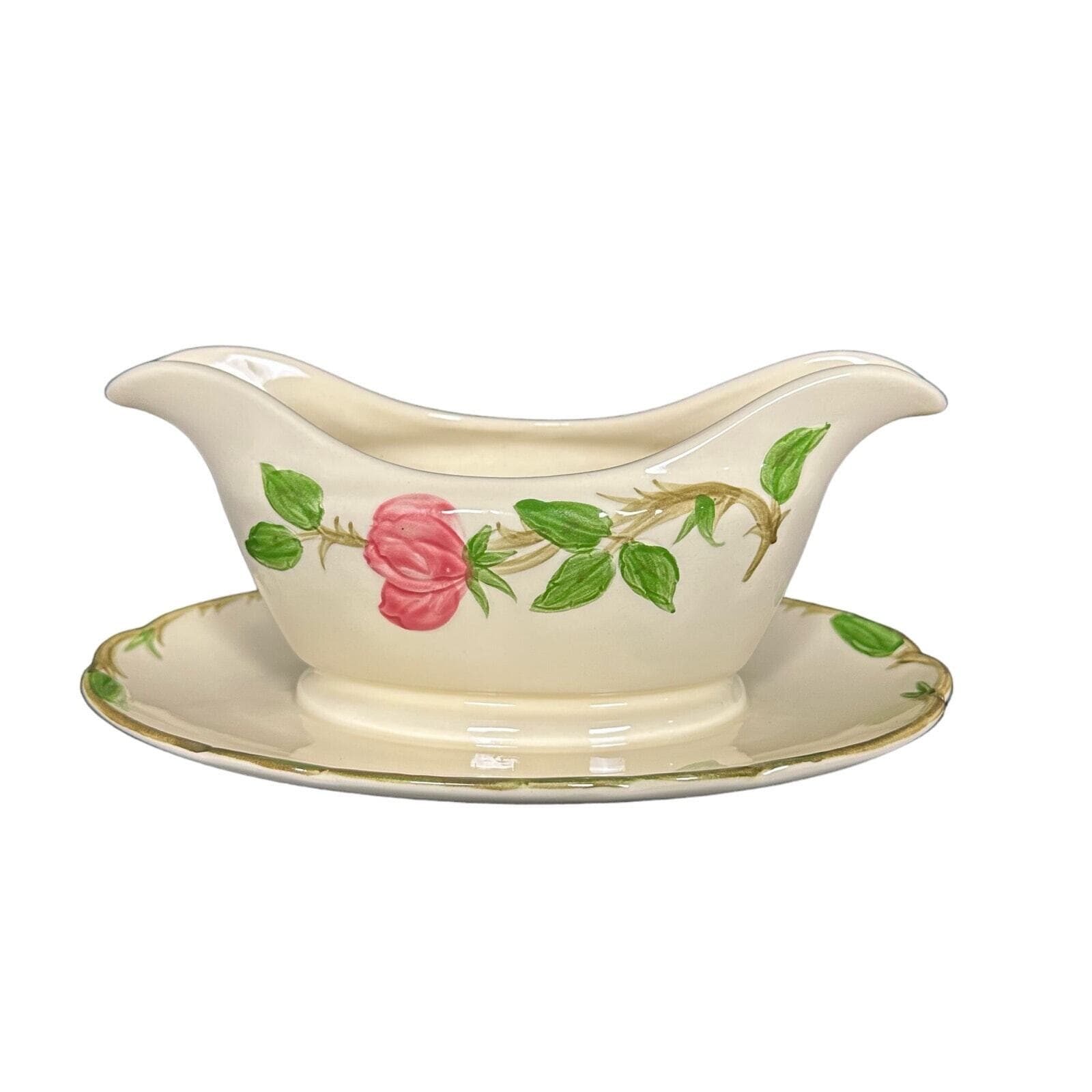 Franciscan Desert Rose Vintage Gravy Boat Made in USA - Thumbnail 4