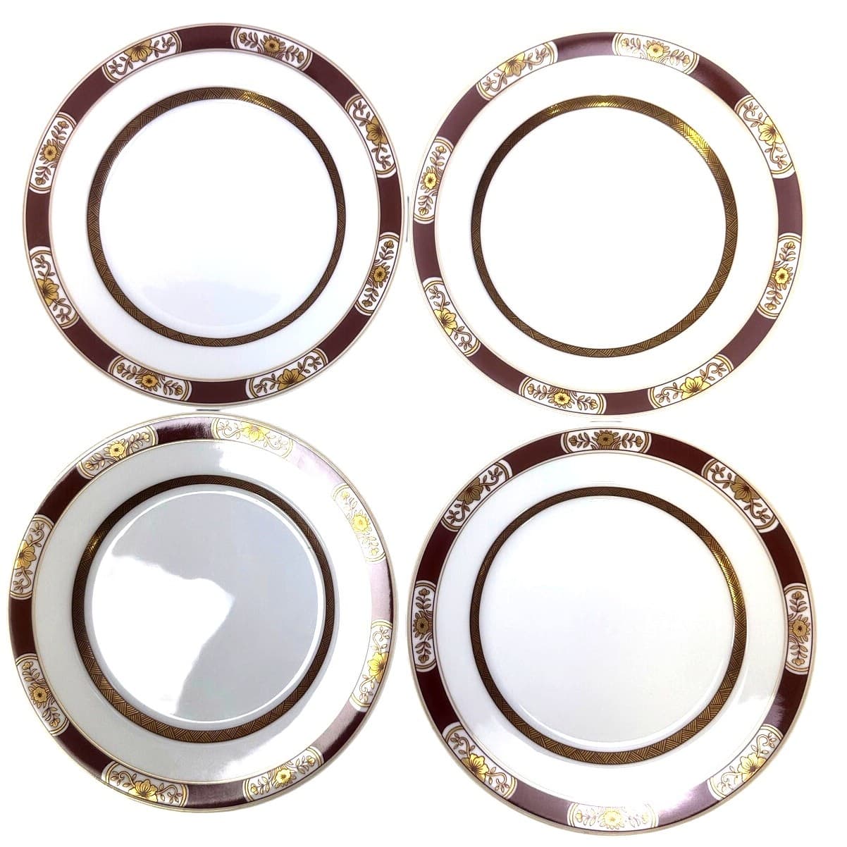 Fitz & Floyd 1979 Retired 'Fleur Orientale Cinnabar' 7.5" Salad Plates-Set of 4 - Thumbnail 3