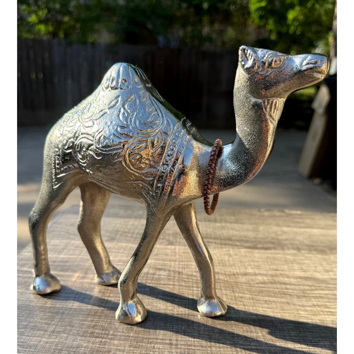 Decorative Unique Vintage Retro Metal 7.25" Exotic Camel Figurine - Thumbnail 7