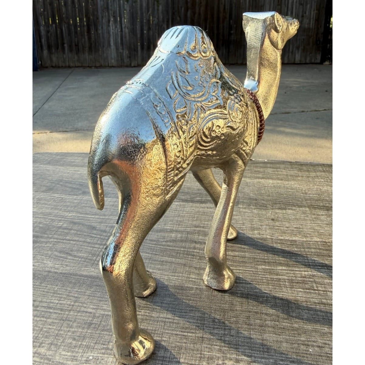 Decorative Unique Vintage Retro Metal 7.25" Exotic Camel Figurine - Thumbnail 3