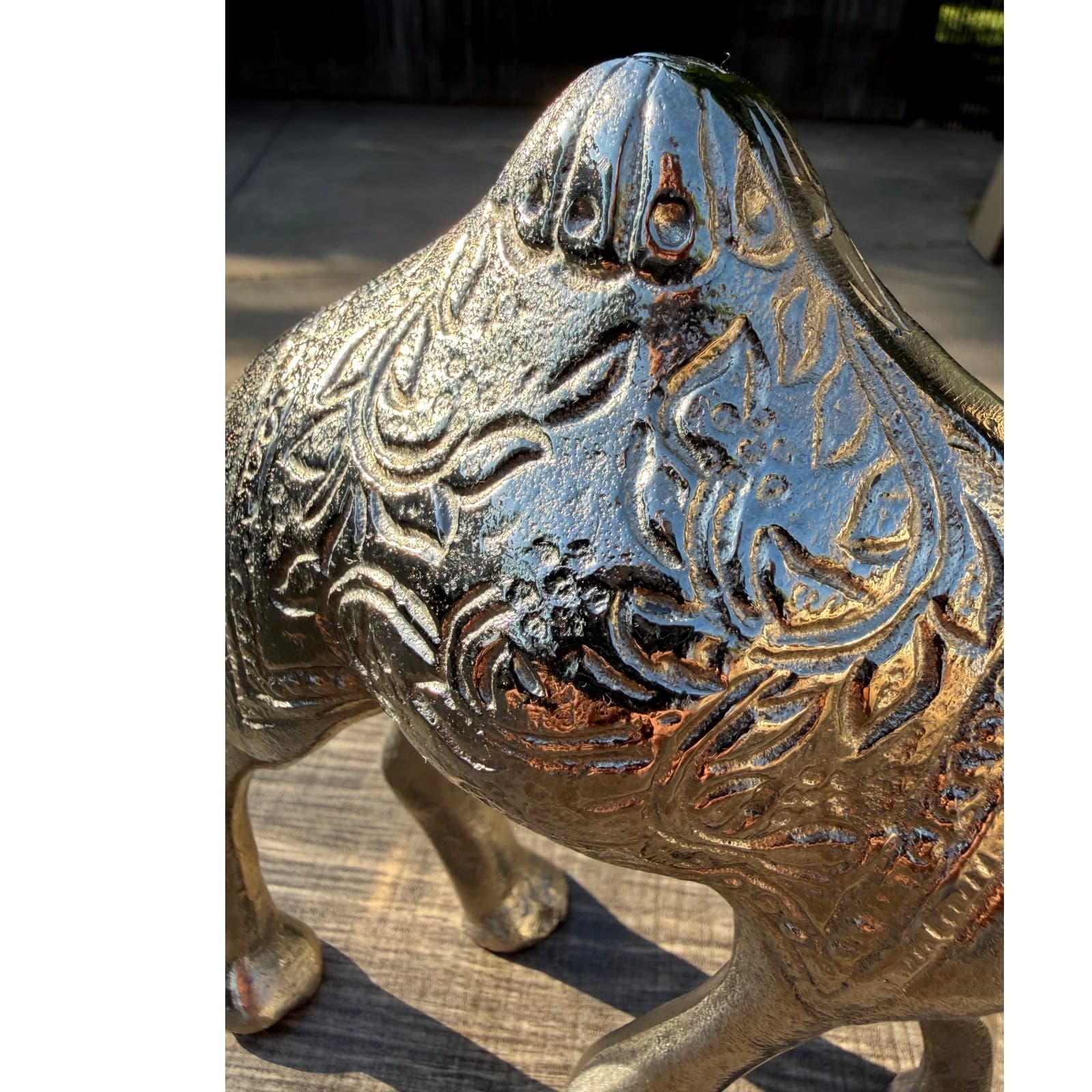 Decorative Unique Vintage Retro Metal 7.25" Exotic Camel Figurine - Thumbnail 2