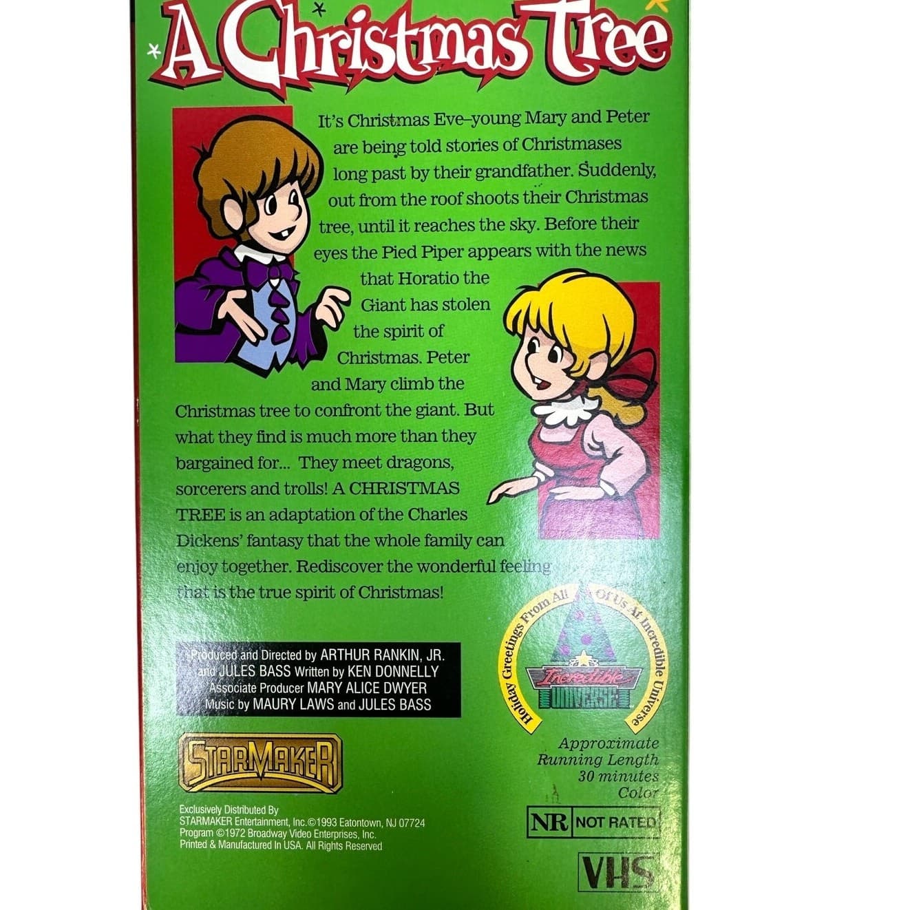 Rankin and Bass 'A Christmas Tree' Animated TV Special 1972 VHS - Thumbnail 2