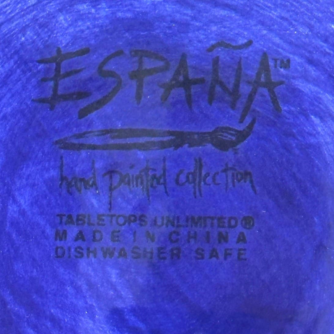 Tabletops Unlimited Retired 2006 HandPainted Espana Cobalt Dinner Plate-Set of 7 - Thumbnail 4