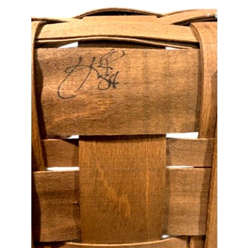 1984 Longaberger Rare Cake Basket/Market Basket Protector Liner Signed USA 12x12 - Thumbnail 6