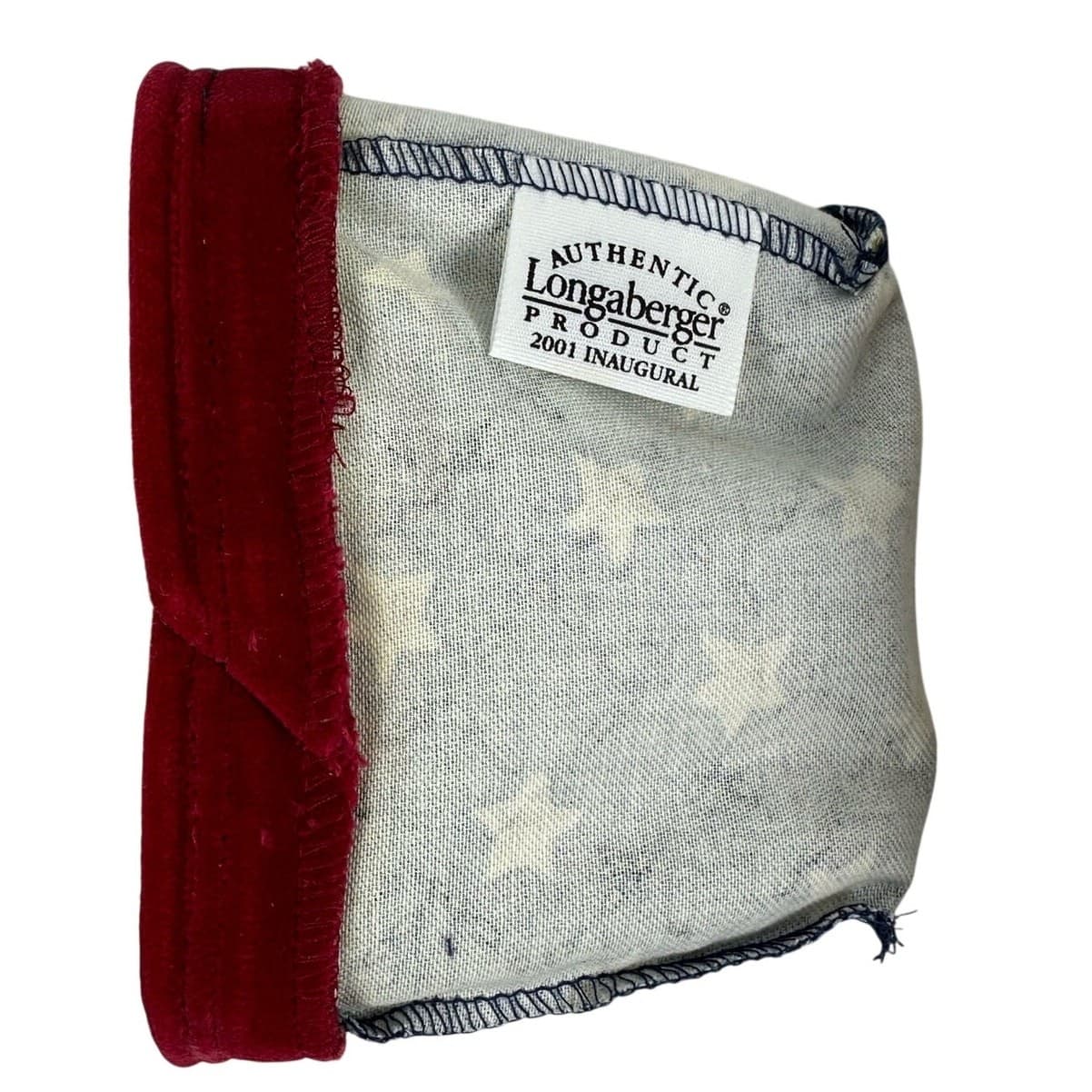Longaberger 2001 Hostess Appreciation Inaugural Basket Liner Protector TieOn USA - Thumbnail 12