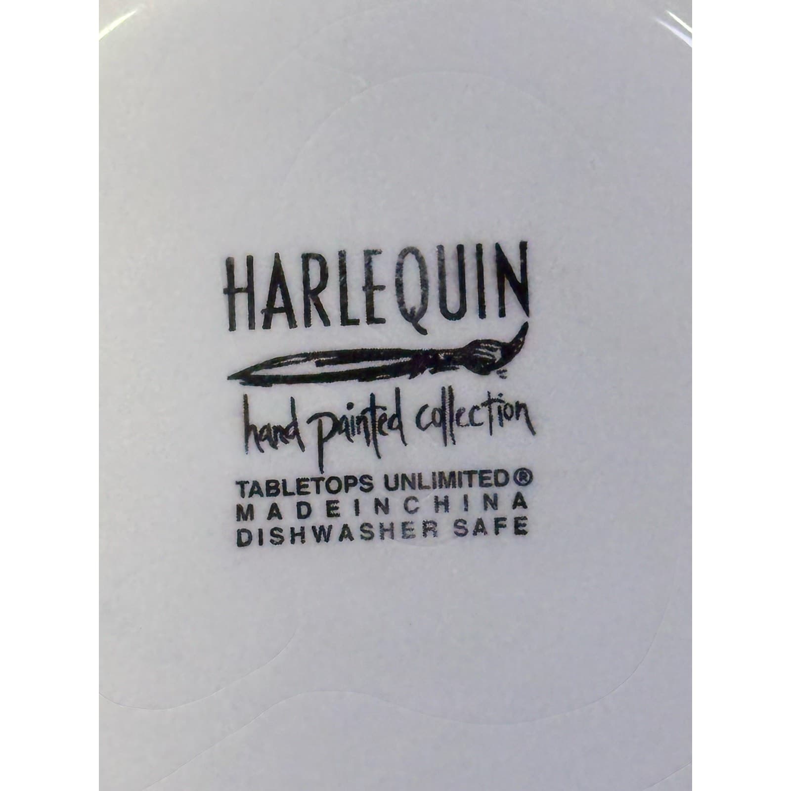 Tabletops Unlimited Retired 2004 Hand Painted Harlequin Dessert Plates-Set of 6 - Thumbnail 4