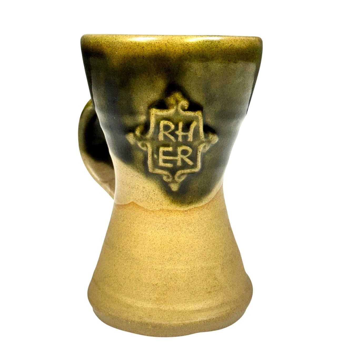 Elizabethan Room Vintage Hand Crafted by Rye Pottery 'RHER' Double Handled Mug - Thumbnail 2