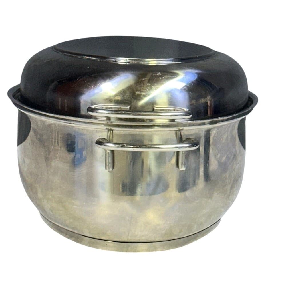 Large Heavy Stainless Steel 16 x 11 x 8 High Dome Roasting Pan w/Rack - Thumbnail 2