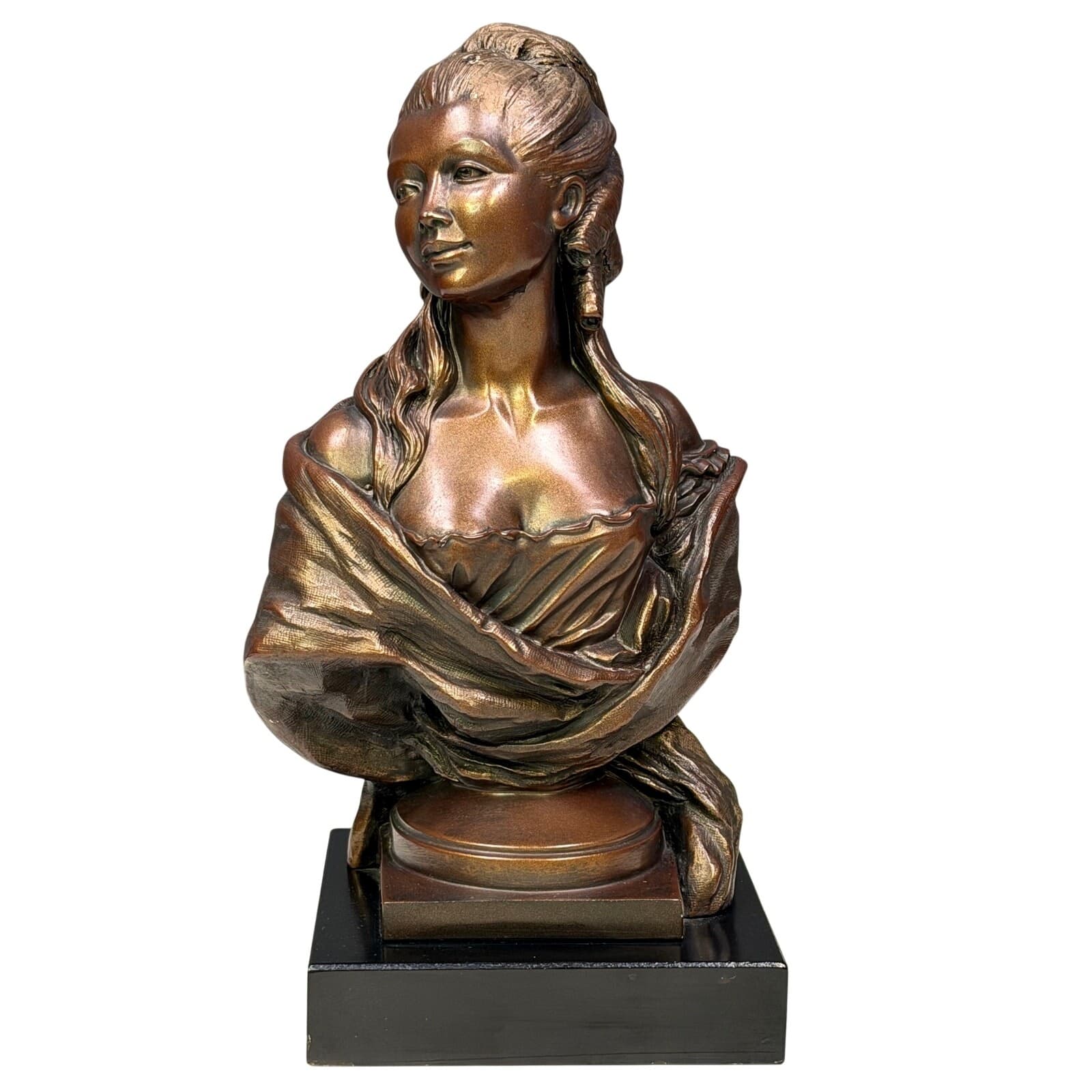 Austin Productions Neoclassical Female Bust Sculpture 13” Marie Antoinette Style