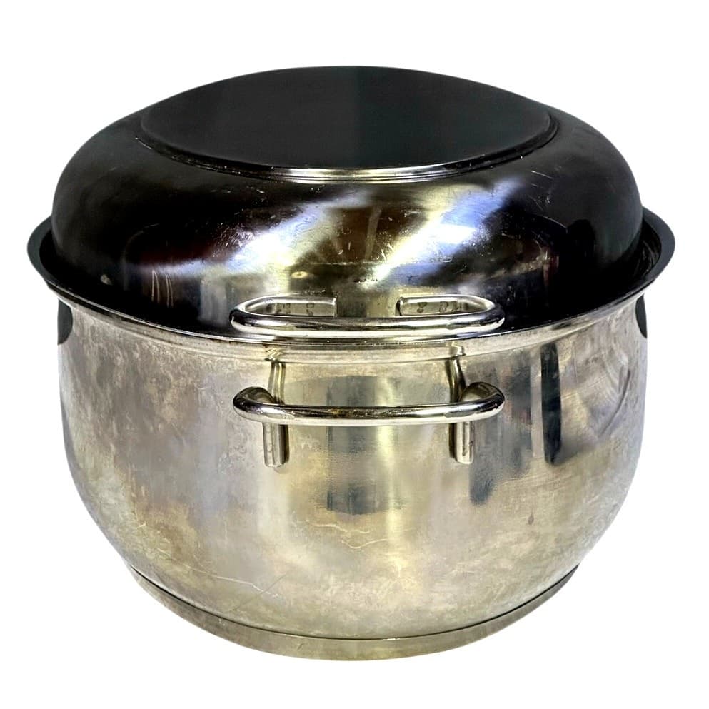 Large Heavy Stainless Steel 16 x 11 x 8 High Dome Roasting Pan w/Rack - Thumbnail 4