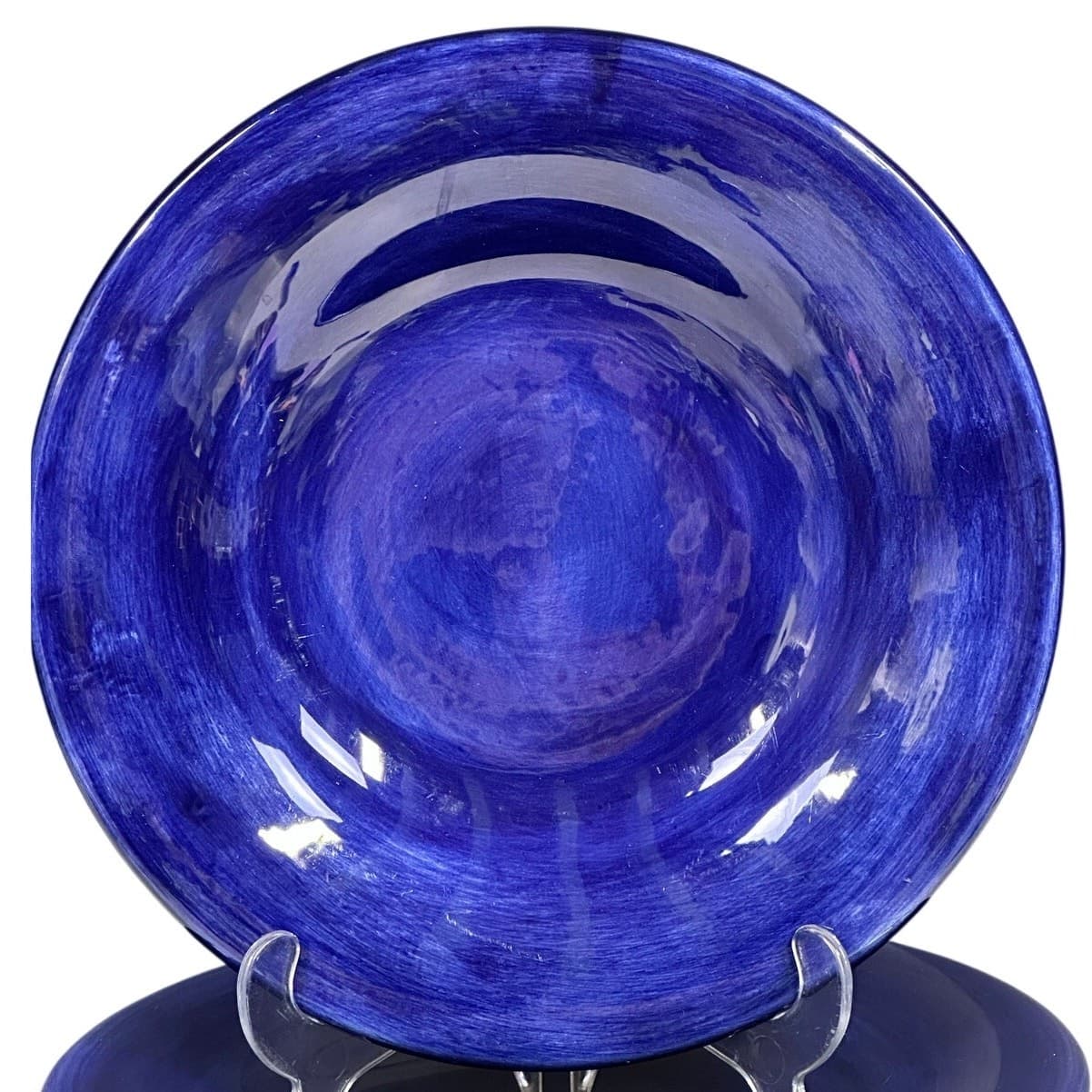 Tabletops Unlimited Retired 2006 HandPainted Espana Cobalt Dinner Plate-Set of 7 - Thumbnail 2