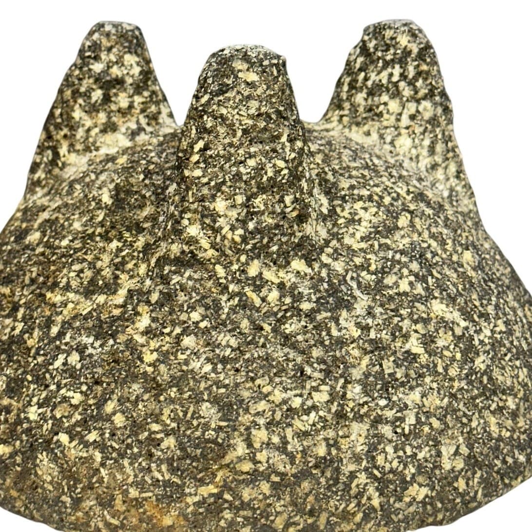 Volcanic Black & Gray Lava Rock 8" Vintage Molcajete Mortar and Pestle - Thumbnail 6