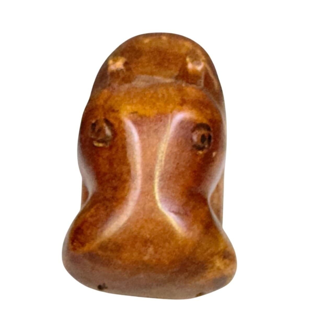 Balinese Hand Carved Suar Wood Standing Hippo Art Sculpture-One of a Kind! - Thumbnail 2