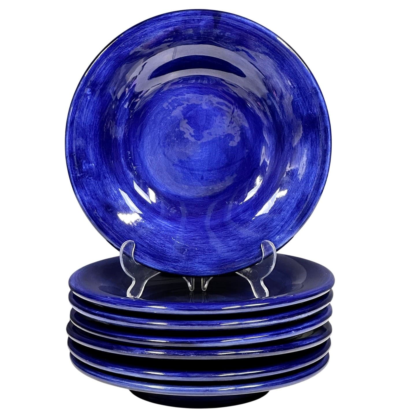 Tabletops Unlimited Retired 2006 HandPainted Espana Cobalt Dinner Plate-Set of 7