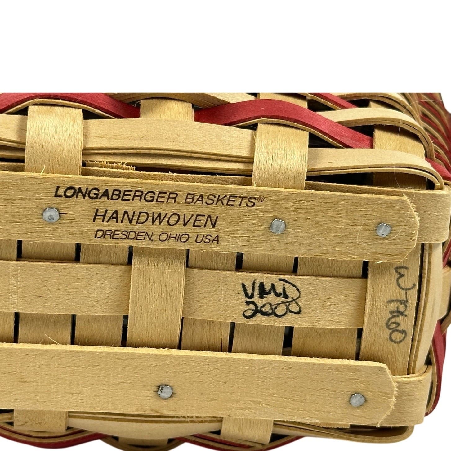Longaberger 2001 Hostess Appreciation Inaugural Basket Liner Protector TieOn USA - Thumbnail 6
