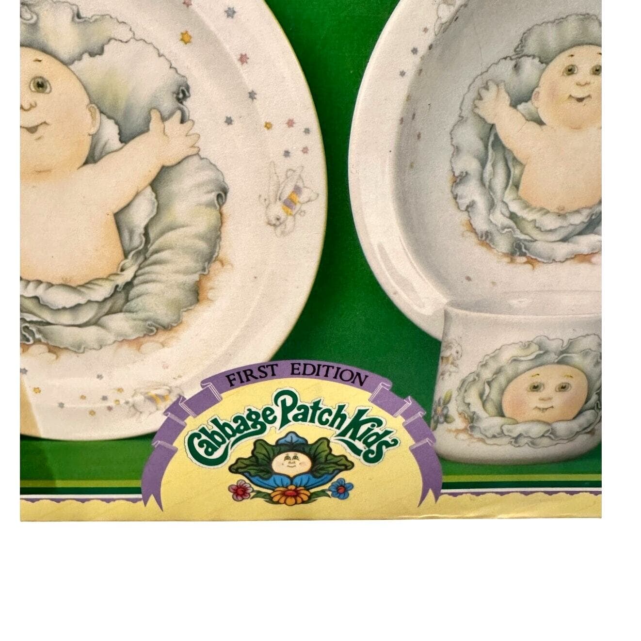 Cabbage Patch 1983 Royal Worcester 1st Edition Porcelain Plate/Bowl/Mug Set-NEW! - Thumbnail 7
