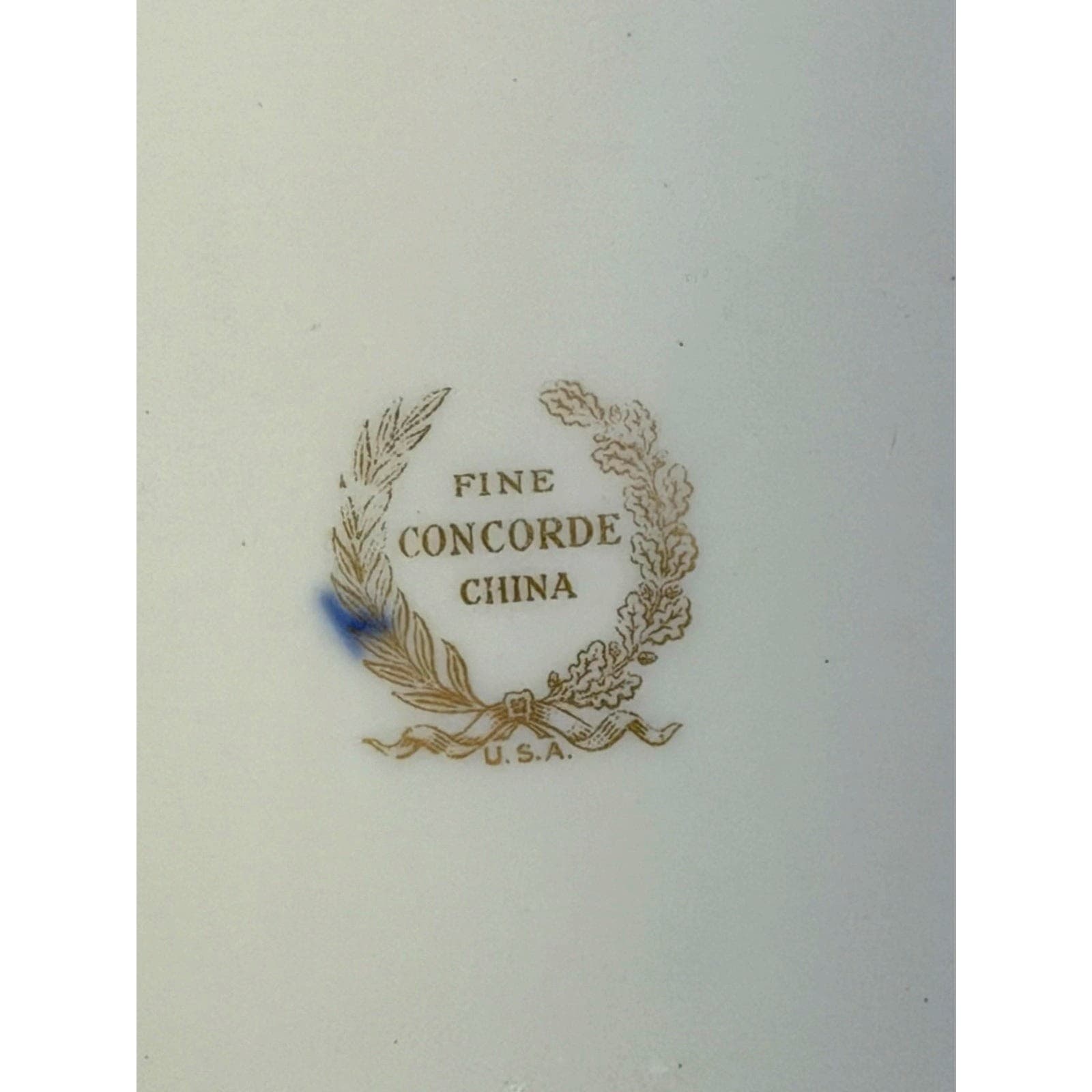 Fine Concorde China Dinner Plates Set of 8 Gold Encrusted Cobalt Floral 10.5" - Thumbnail 8