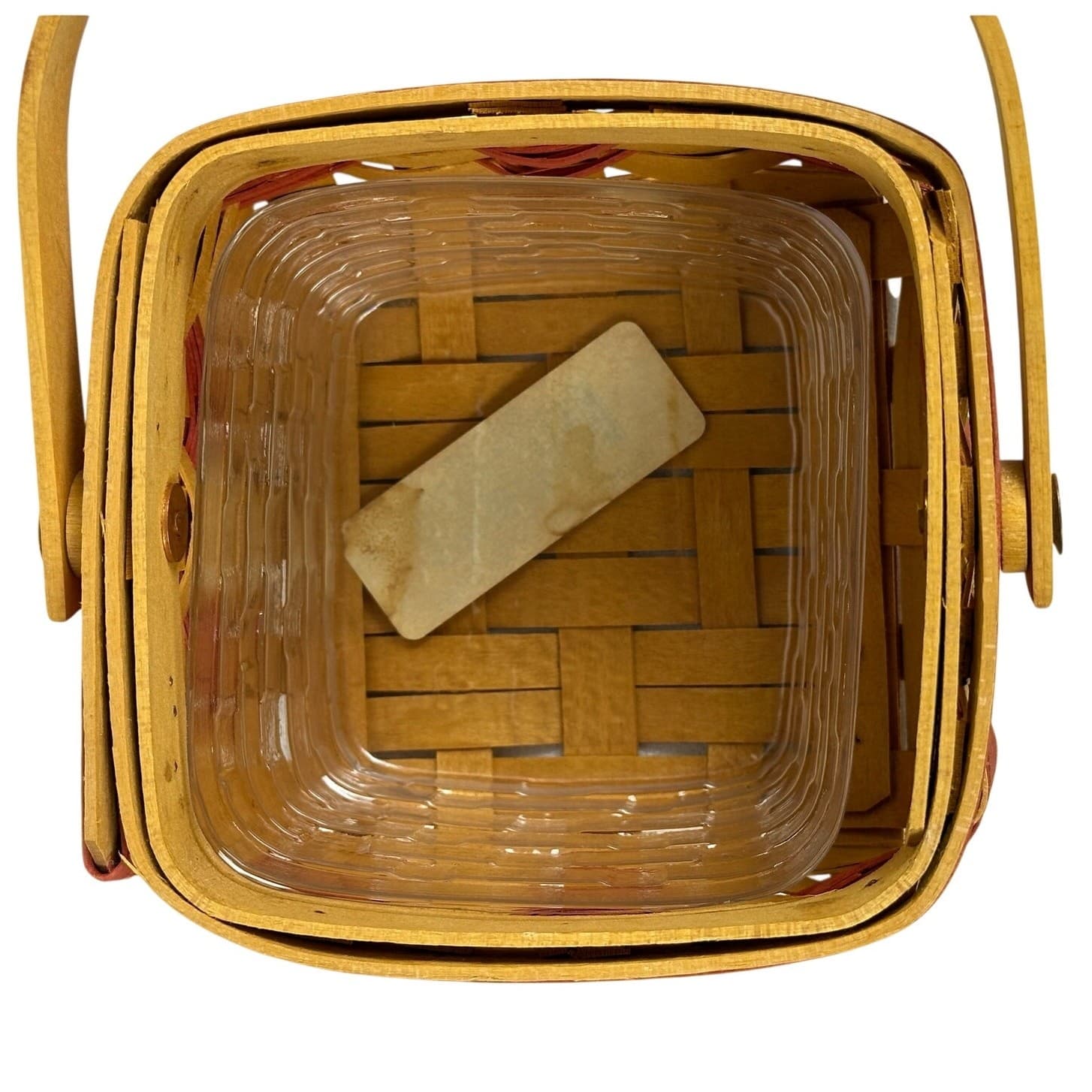 Longaberger 2000 Tree Trimming Basket WoodCrafts Lid Protector Christmas USA - Thumbnail 9