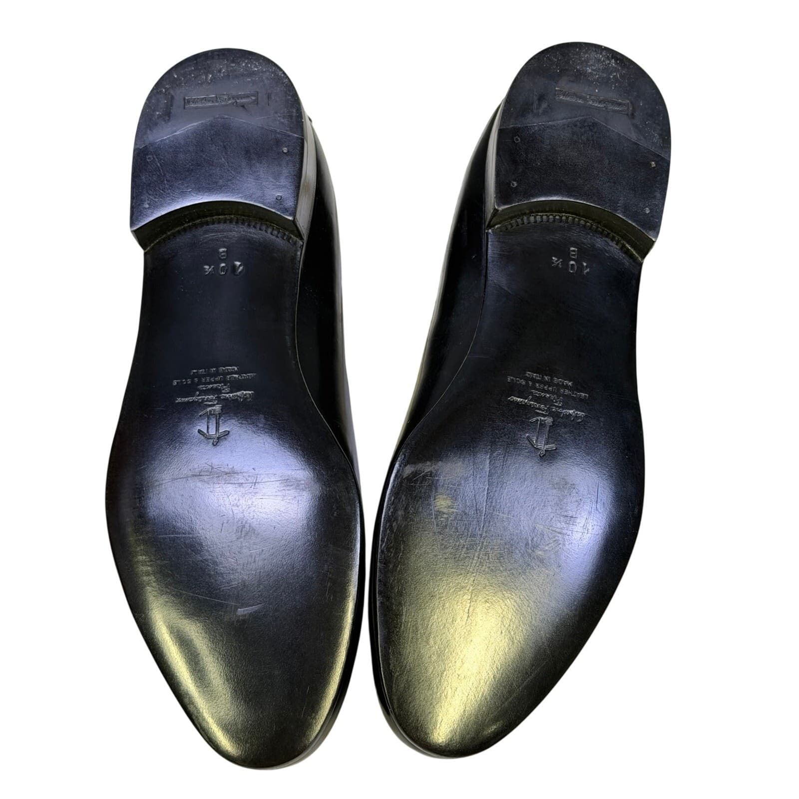 Salvatore Ferragamo Black Leather Tassel Moccasins Loafers Mens 10.5 B Italy New - Thumbnail 8