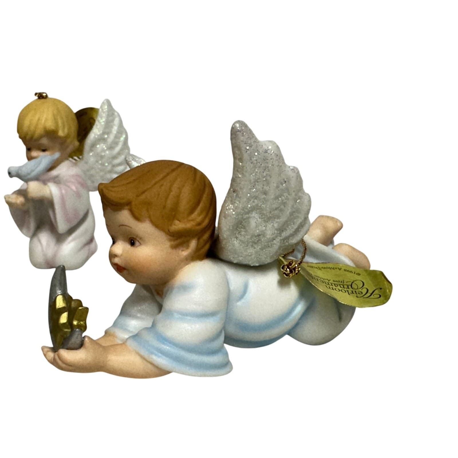 Ashton Drake Vintage 1998 1999 Gifts from Above Angel Cherub Ornaments -Set of 8 - Thumbnail 4
