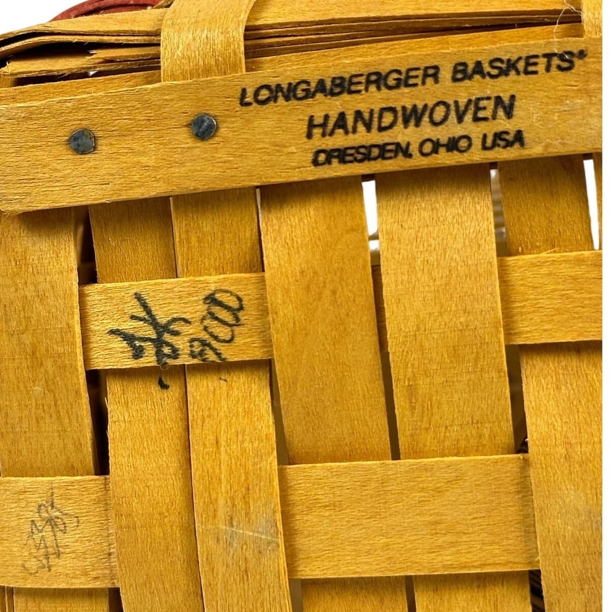 Longaberger 2000 Tree Trimming Basket WoodCrafts Lid Protector Christmas USA - Thumbnail 6