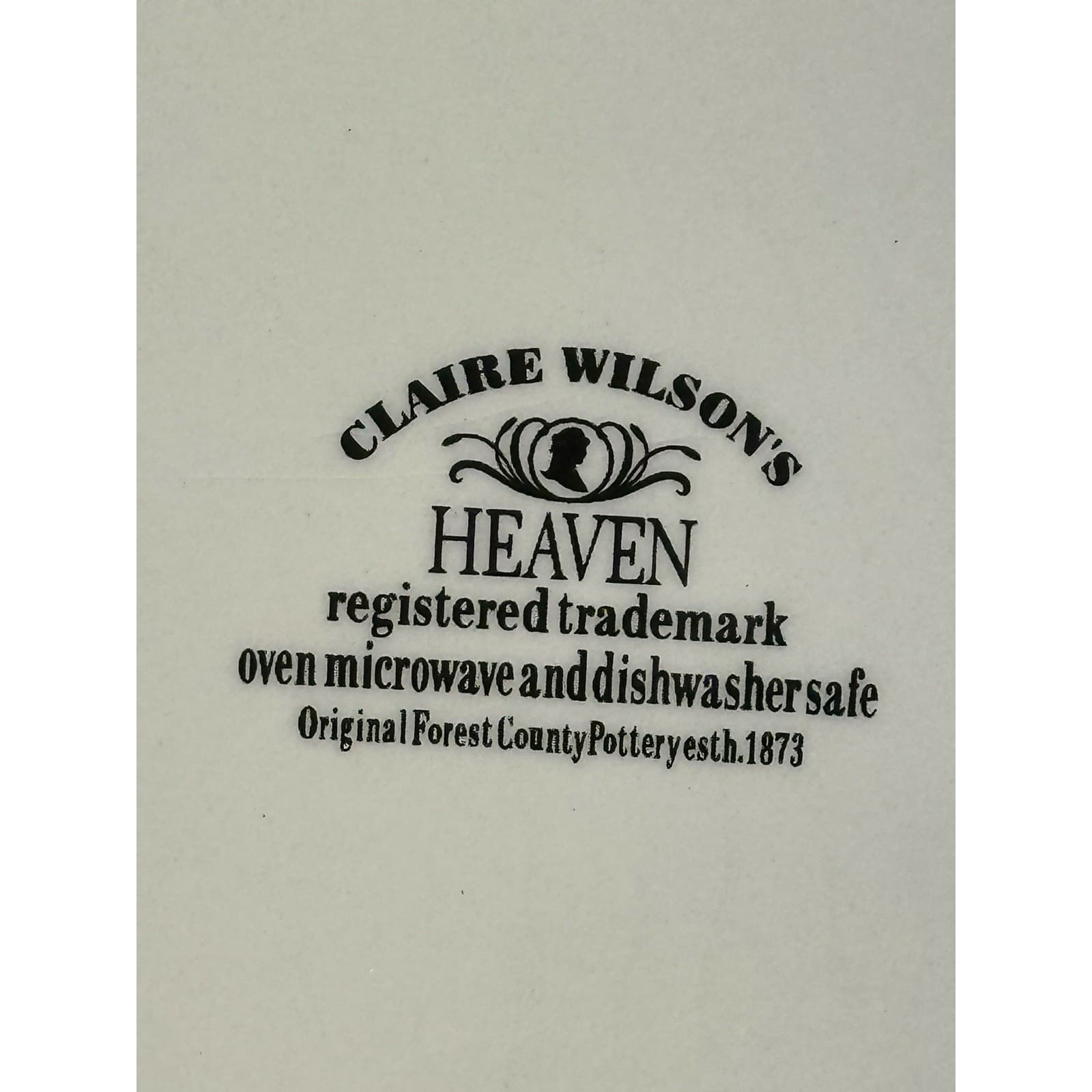 Claire Wilson 'Heaven' Brown/Ivory Cherub Doves Flowers 10.5" Dinner Plates-2 - Thumbnail 9