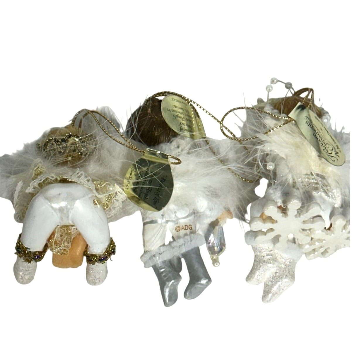 Ashton Drake Heirloom 'Blessing of' Vintage Snow Angel Ornaments-Set of 3 - Thumbnail 6