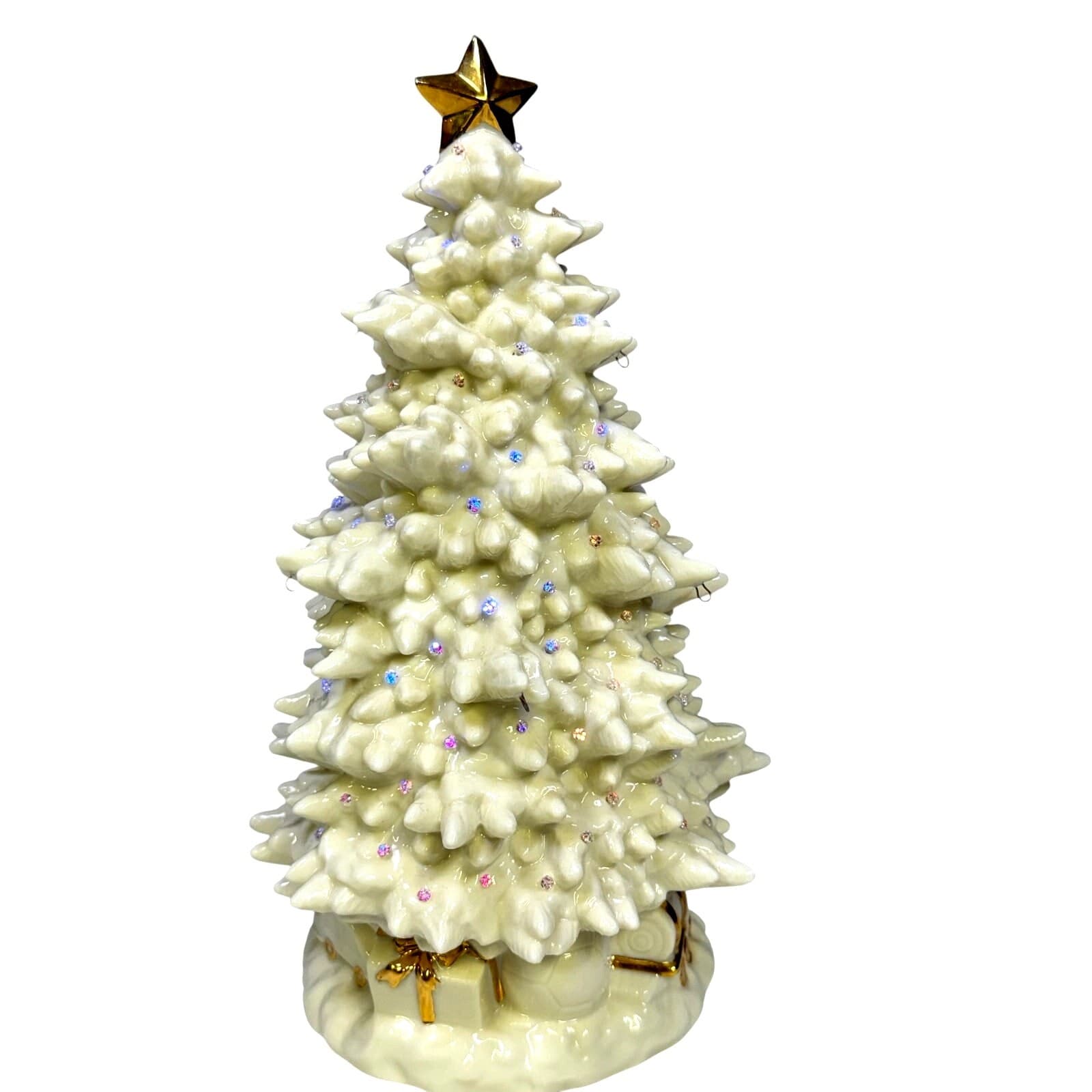 Mikasa KT275-925 Illuminated Porcelain Christmas Tree Cream Holiday w Box - Thumbnail 14