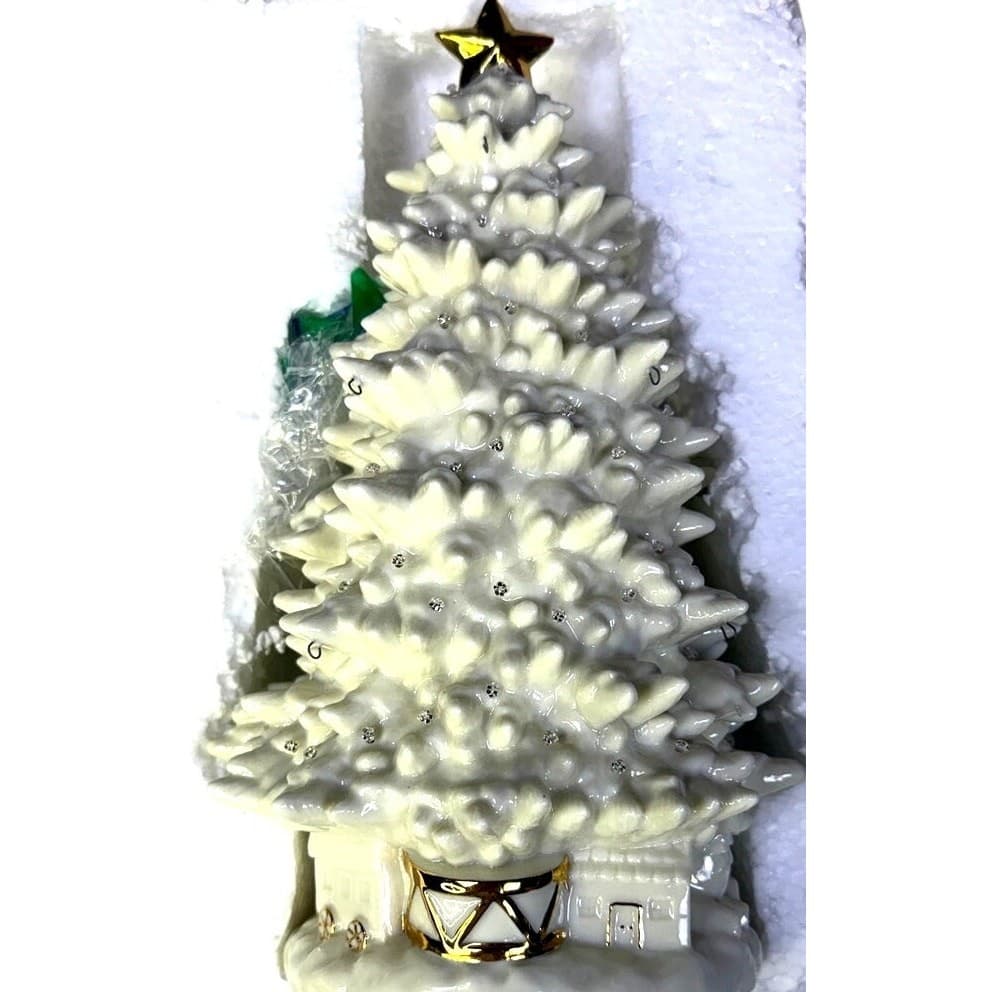 Mikasa KT275-925 Illuminated Porcelain Christmas Tree Cream Holiday w Box - Thumbnail 17