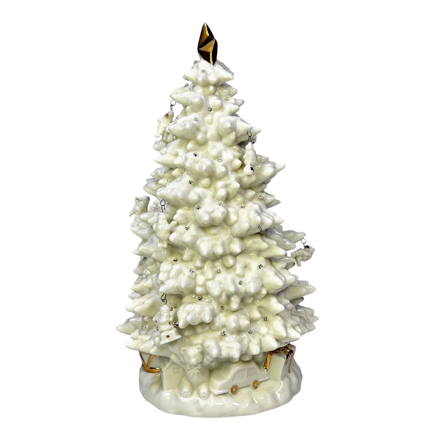 Mikasa KT275-925 Illuminated Porcelain Christmas Tree Cream Holiday w Box - Thumbnail 6
