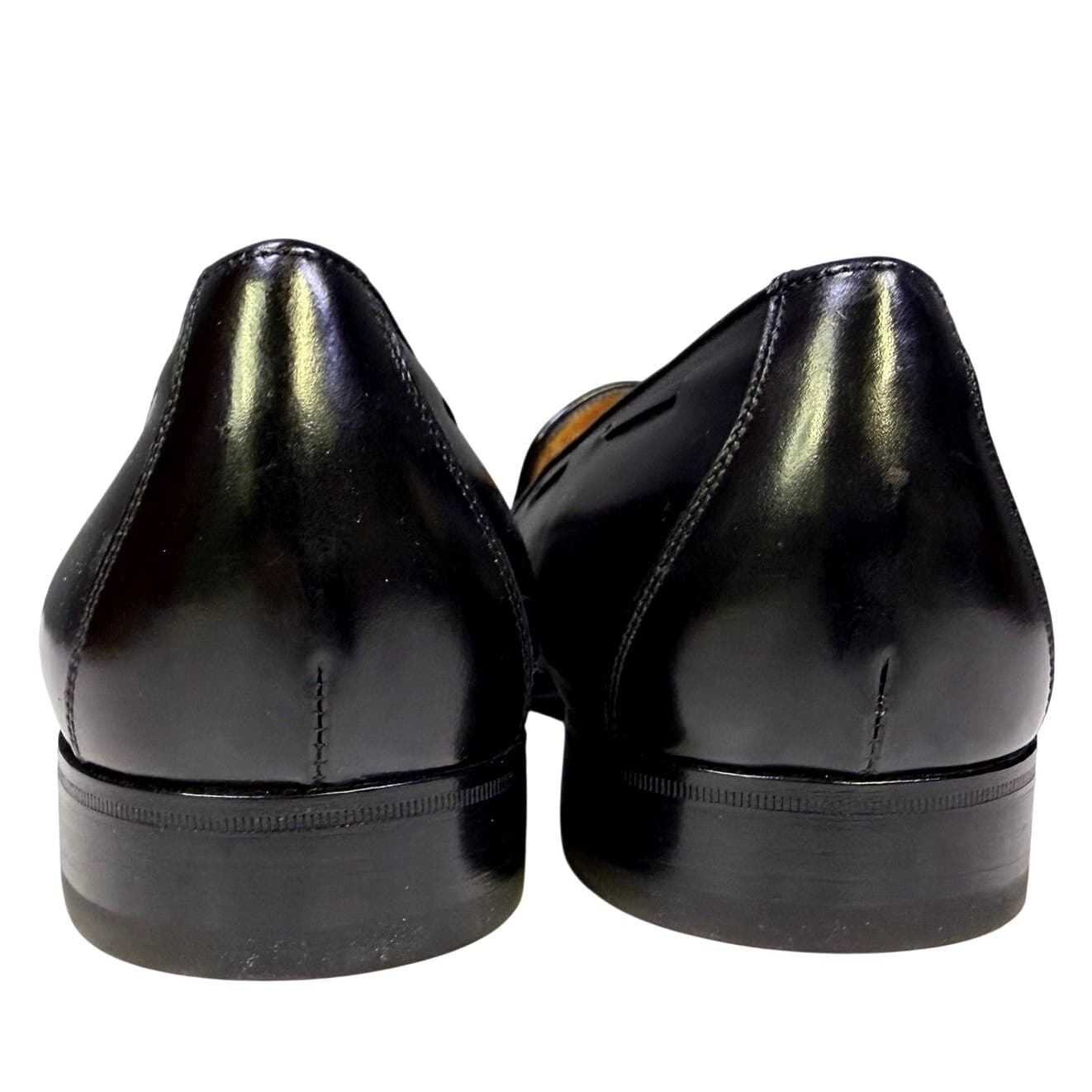 Salvatore Ferragamo Black Leather Tassel Moccasins Loafers Mens 10.5 B Italy New - Thumbnail 7