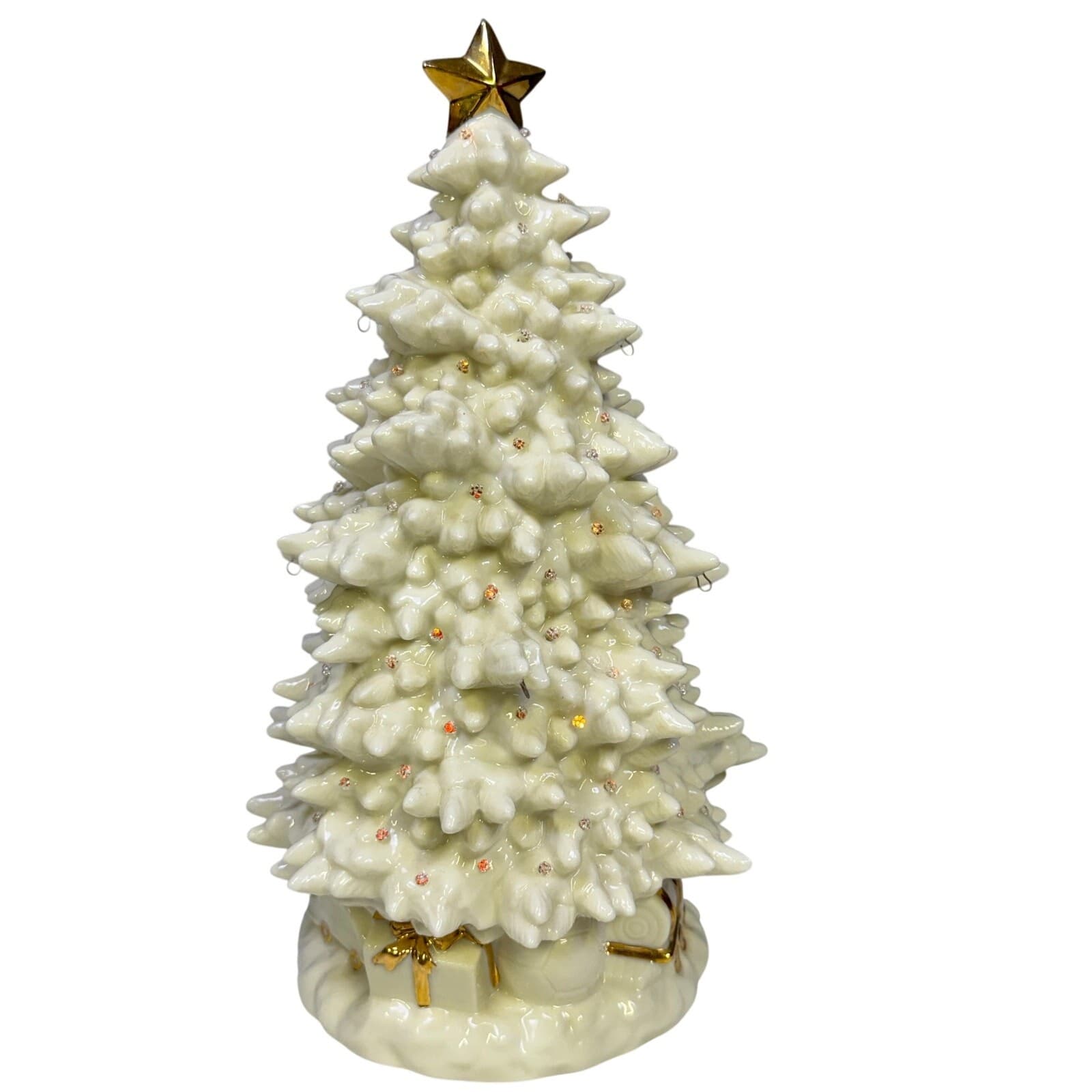 Mikasa KT275-925 Illuminated Porcelain Christmas Tree Cream Holiday w Box - Thumbnail 12