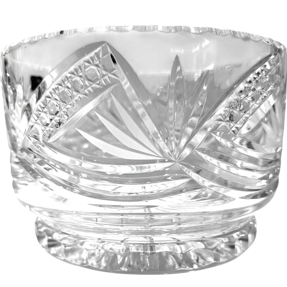 Delta Imports Poland Cut 24%Lead Crystal Vintage Round Centerpiece Bowl-Stunning