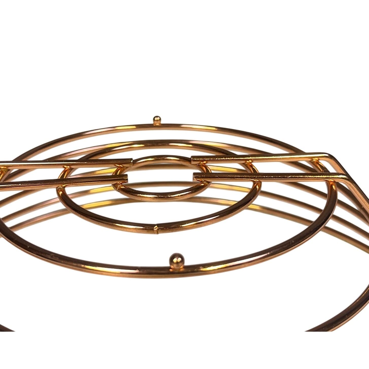Contemporary Copper Wire Design Fruit Basket Presentation 11.5" Accent Bowl - Thumbnail 2