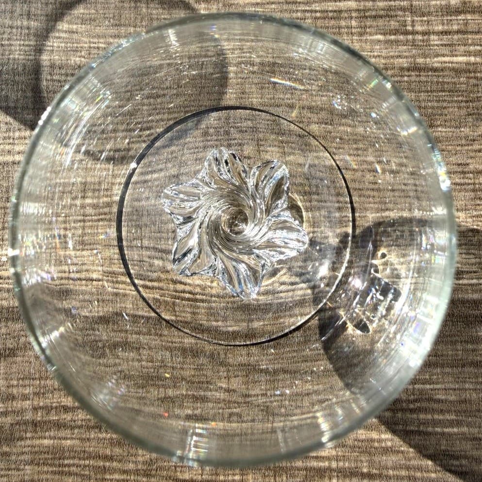 Clear Wine Glasses Swirl Base Goblets 4.25” Elegant Vintage Barware-Set of 6 - Thumbnail 3