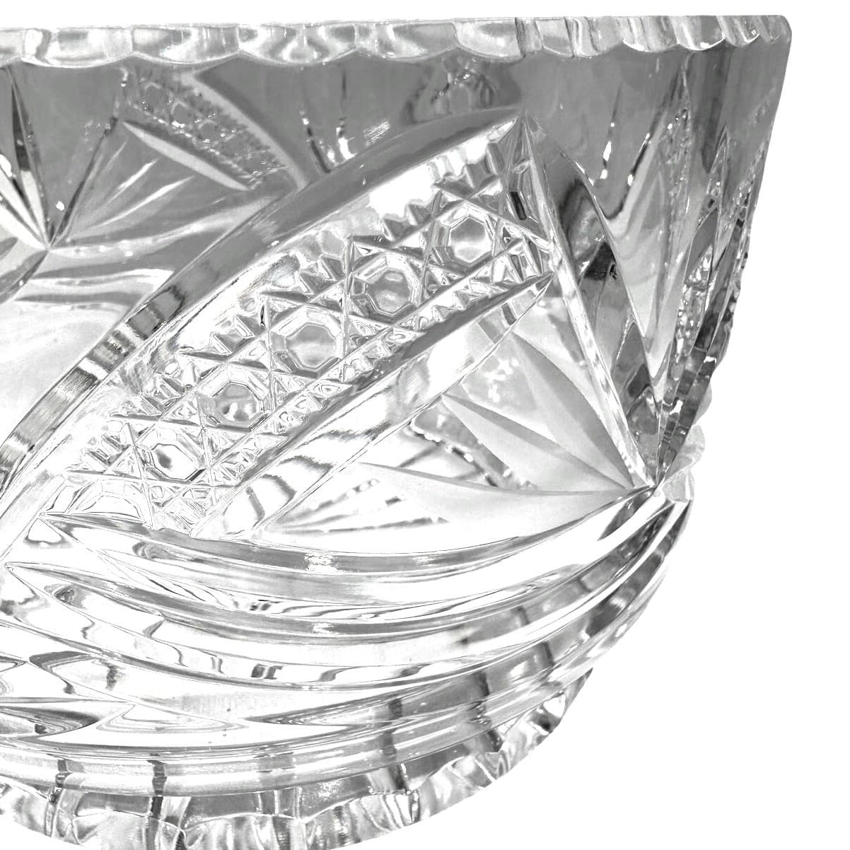 Delta Imports Poland Cut 24%Lead Crystal Vintage Round Centerpiece Bowl-Stunning - Thumbnail 4